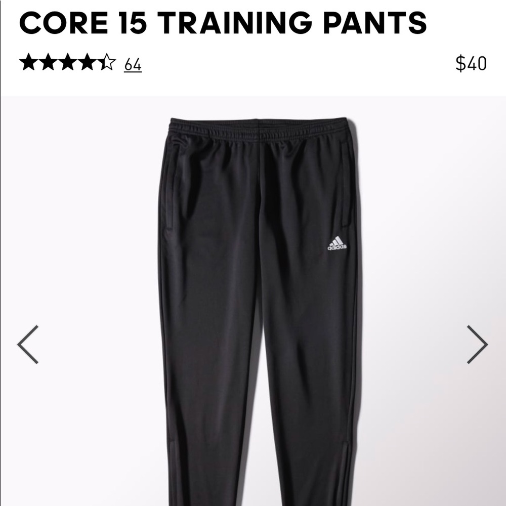 Adidas soccer pants - with zipper on the bottom